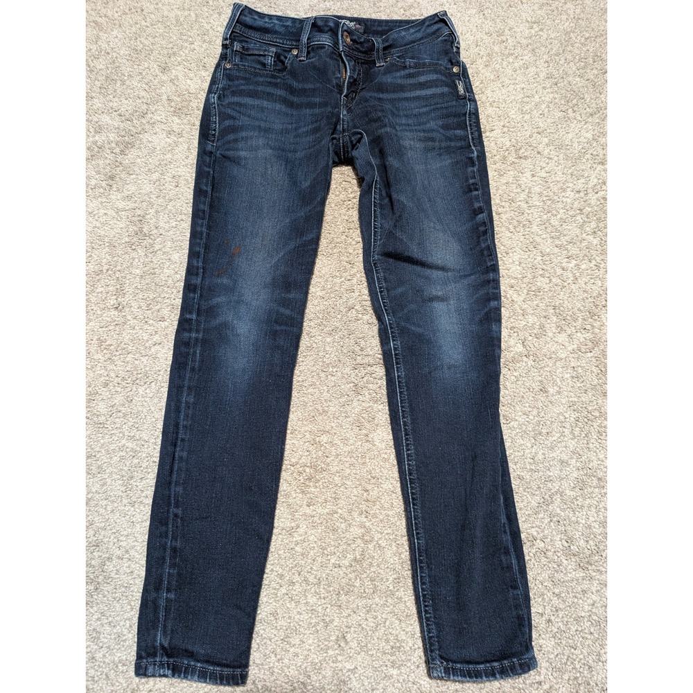 Silver Jeans Co Suki Super Skinny Women‎ 27x29 Dark Wash Mid Rise Denim